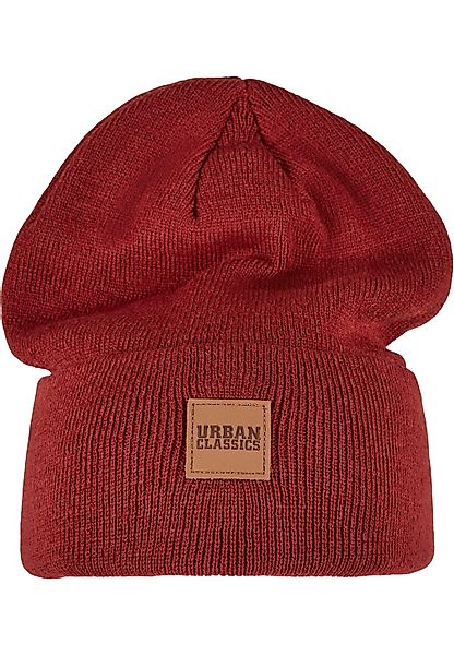 URBAN CLASSICS Beanie "Urban Classics Unisex Synthetic Leatherpatch Long Be günstig online kaufen