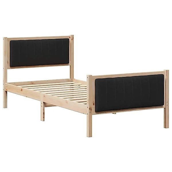 vidaXL Bettgestell Braun und Schwarz 90 x 190 cm Massivholz Kiefer 878506 günstig online kaufen