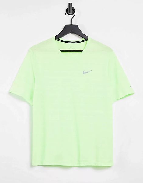 Nike Running – Miler – T-Shirt in Neongrün-Gelb günstig online kaufen