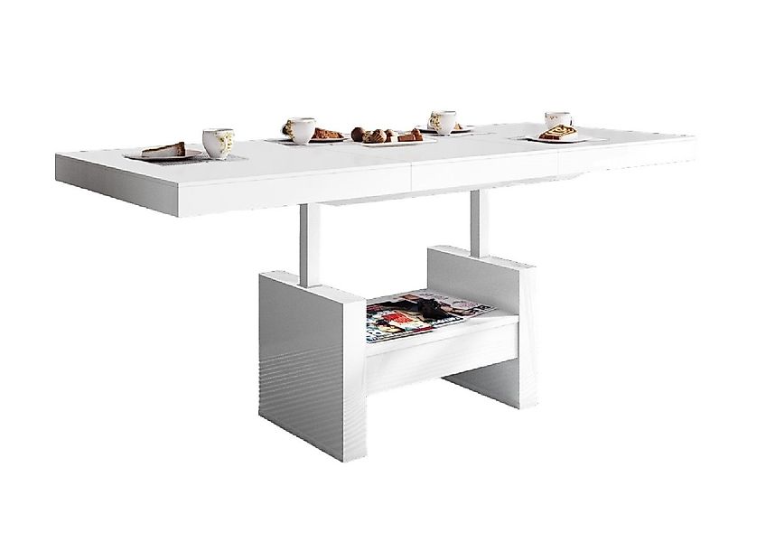 designimpex Couchtisch HLU-111 Weiß MATT / günstig online kaufen