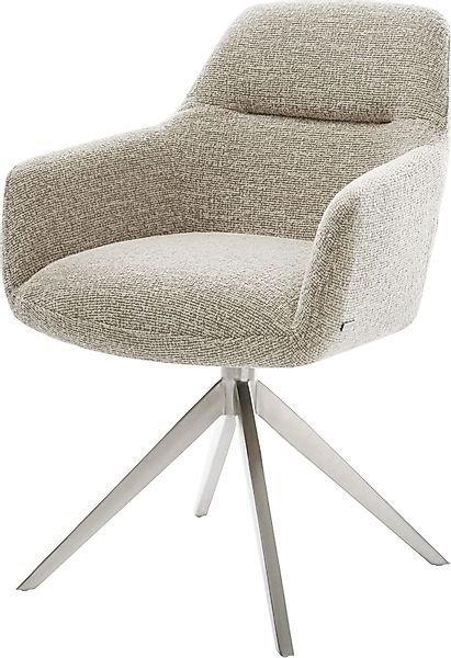 DELIFE Polsterstuhl Pejo-Flex, Kreuzgestell breit Edelstahl günstig online kaufen