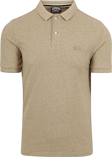 Superdry Classic Poloshirt Melange Beige - Größe XXL günstig online kaufen