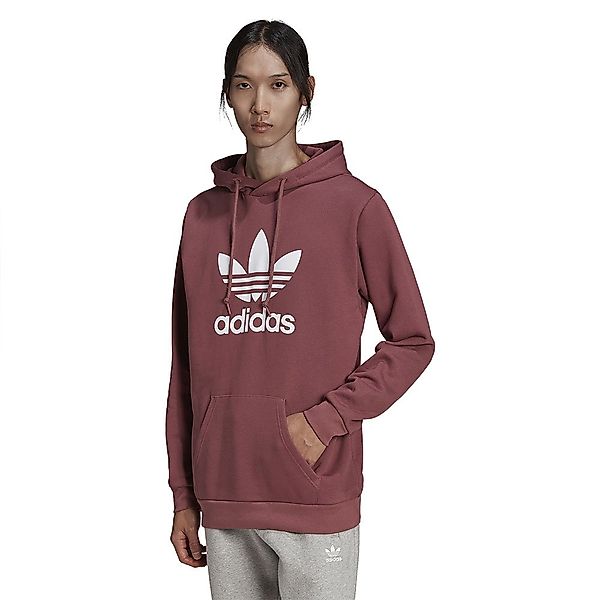 Adidas Originals Trefoil Kapuzenpullover L Quiet Crimson / White günstig online kaufen