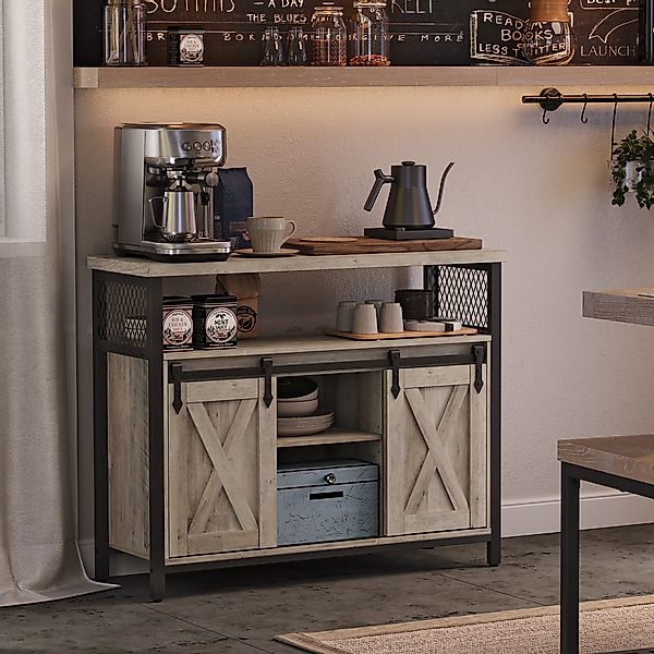 VASAGLE Sideboard Küchenschrank, mit 2 Schiebetüren günstig online kaufen