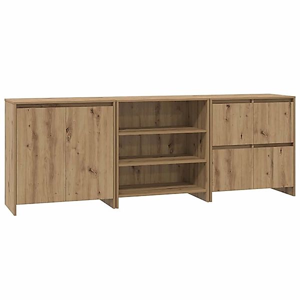 vidaXL Sideboards 3-Tlg Artisan-Eiche 70 x 41 x 75 cm Holzwerkstoff 3393158 günstig online kaufen