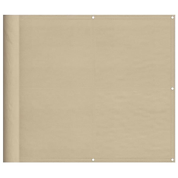 vidaXL Balkon-Sichtschutz Beige 90x700 cm 100 % Polyester-Oxford 4000179 günstig online kaufen