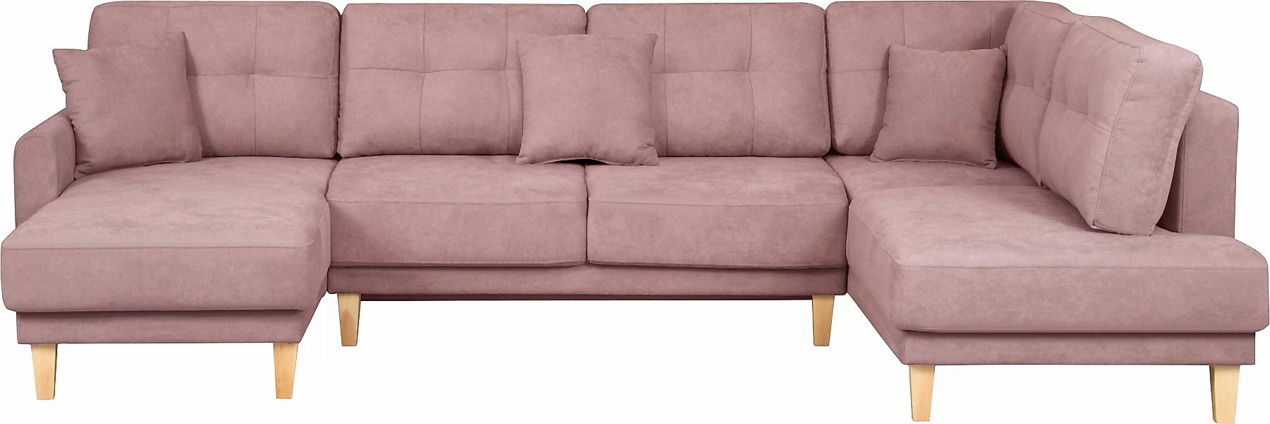 Home affaire Wohnlandschaft "TRIPLO U-Form wahlweise mit Schlaffunktion, B/ günstig online kaufen