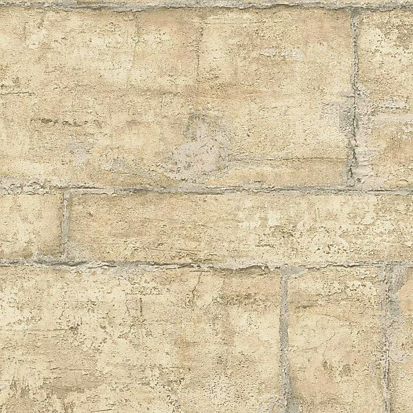 Bricoflor Vlies Steintapete in Beige Creme Moderne Tapete in Mauer Optik fü günstig online kaufen