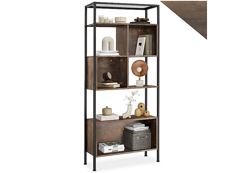 tectake Bücherregal Standregal mit 5 Ebenen, inklusive Kippschutz, 75 x 31 günstig online kaufen