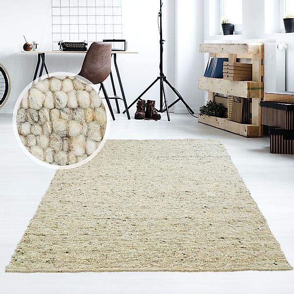 TaraCarpet Wollteppich TaraCarpet Lambrecht, rechteckig, Höhe: günstig online kaufen