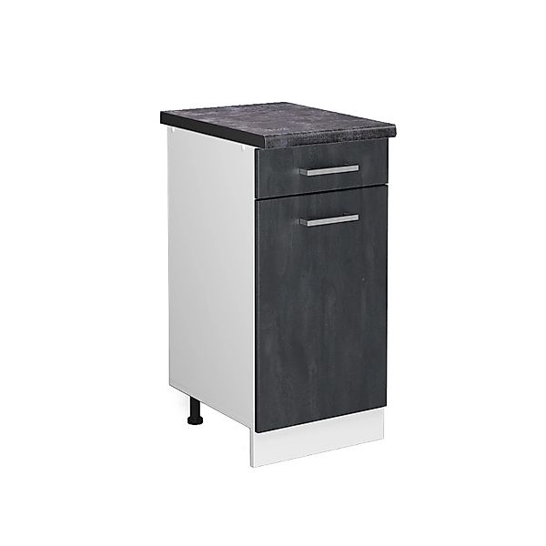 Vicco Küchenunterschrank R-Line Schubladenschrank für die Küche Schwarz Bet günstig online kaufen