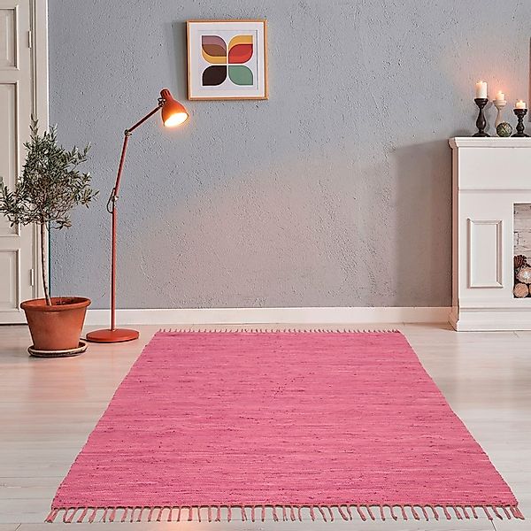 THEKO Teppich »Happy Cotton Fleckerl, handgewebt«, rechteckig, 5 mm Höhe, F günstig online kaufen