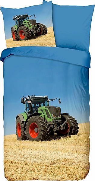 good morning Kinderbettwäsche »Tractor«, Baumwolle, 135x200, Reißverschluss günstig online kaufen