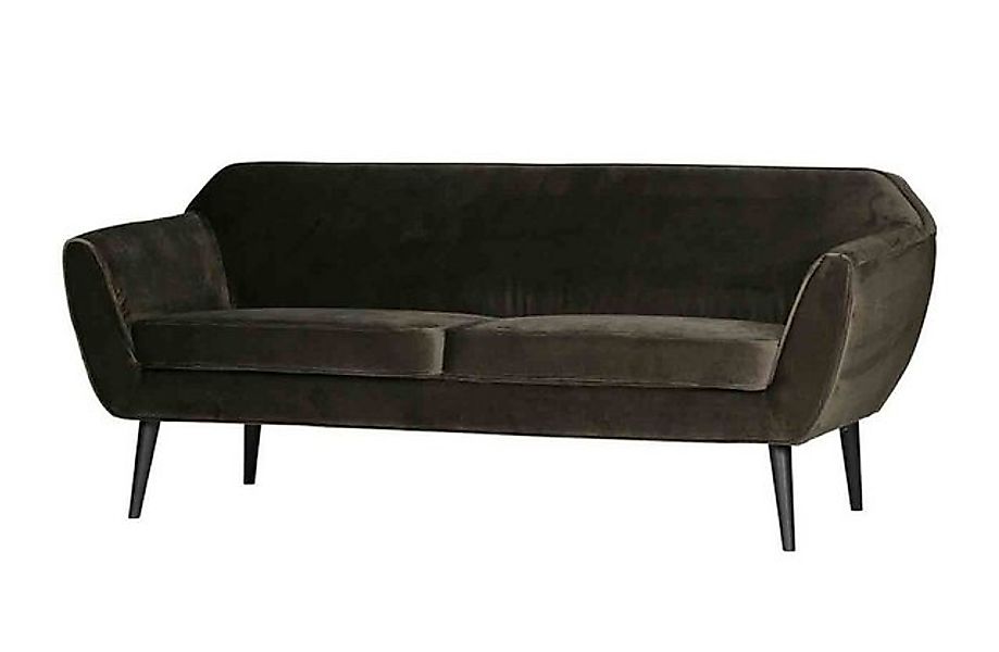 WOOOD Sofa Rocco Samt, 187cm Grau günstig online kaufen