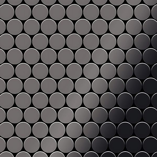 ALLOY Mosaik Fliese Massiv Metall Titan Hochglanz Dunkelgrau 1,6mm Dollar-t günstig online kaufen