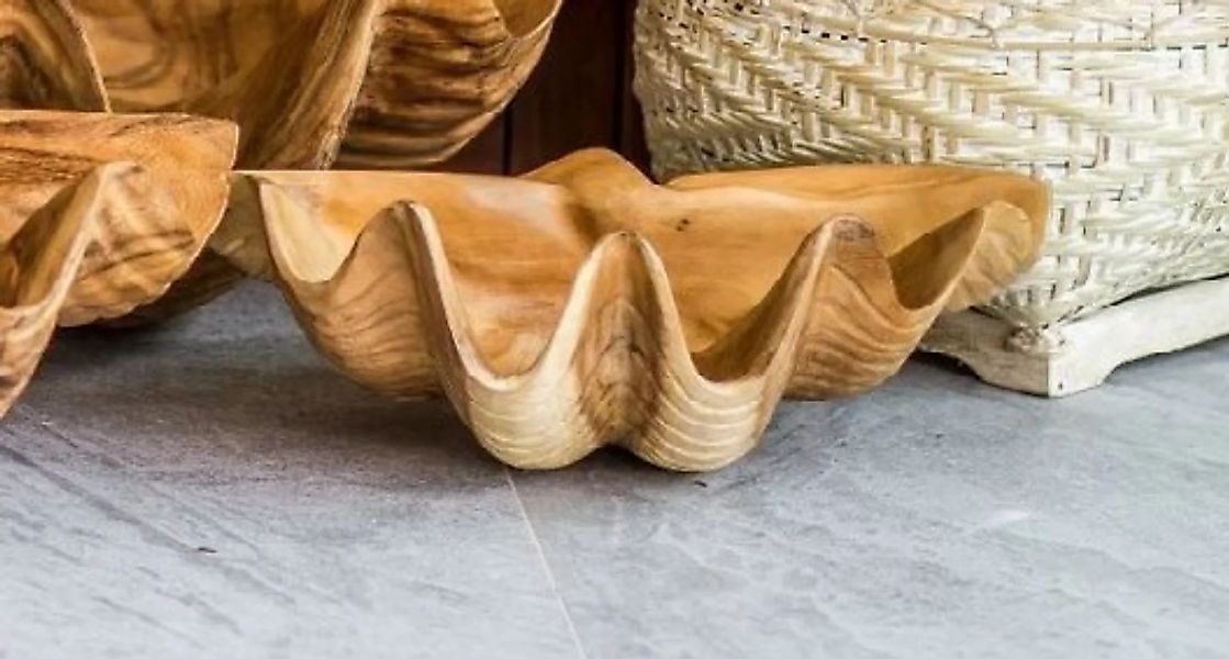 Dekoschale 50cm breit OYSTER Suar Holz Natur Braun günstig online kaufen