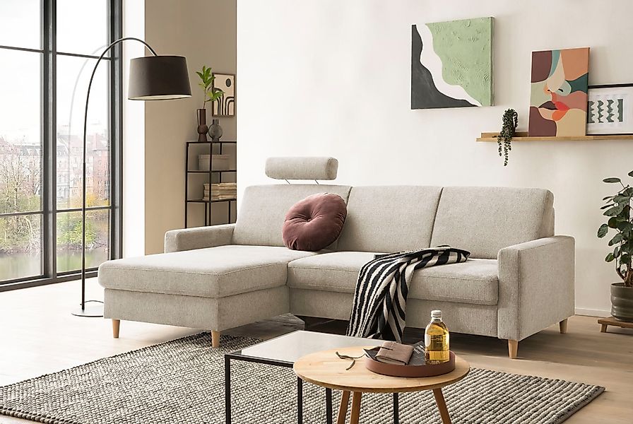 XDREAM Ecksofa Kos, mit verstellbarer Kopfstütze, günstig online kaufen