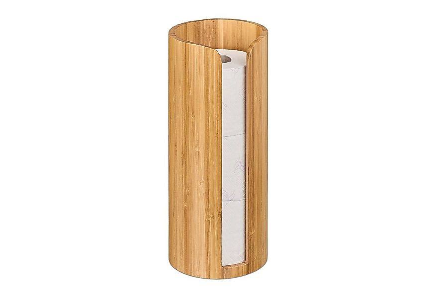 relaxdays Toiletten-Ersatzrollenhalter Toilettenpapier Aufbewahrung aus Bam günstig online kaufen
