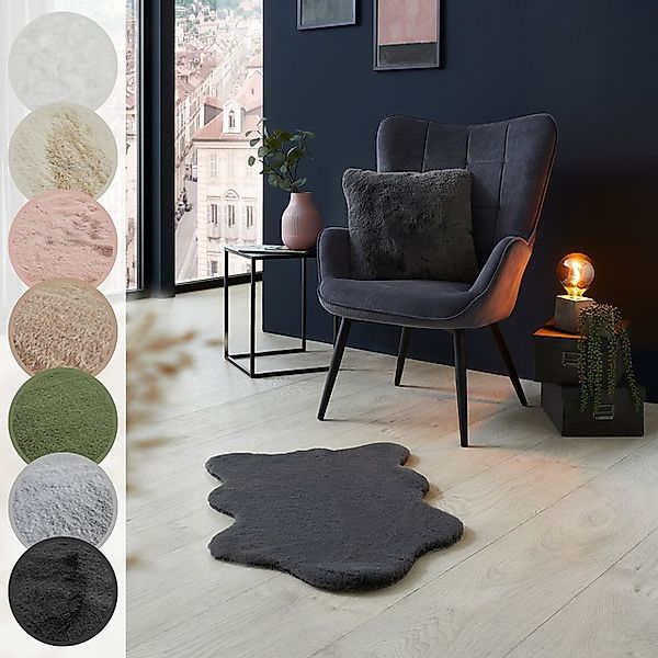 LUXOR living Fellteppich »Novara«, fellförmig, 30 mm Höhe, Kunstfell, weich günstig online kaufen