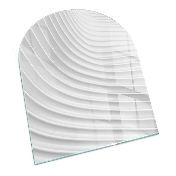 Tulup Glasplatte für Kamin Wellen Zarter Linien Glasplatte für Kaminöfen Ha günstig online kaufen