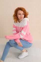 Bongual Kapuzensweatshirt Longsleeve zweifarbig Farbblock mit günstig online kaufen