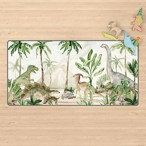 Teppich Zusammenkunft der Dinosaurier günstig online kaufen