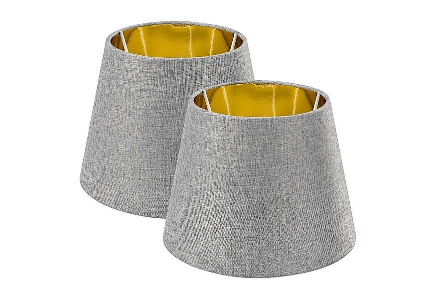 Navaris Lampenschirm 2x Lampenschirm Tischlampe E27 rund - 16,2x15,3x22cm - günstig online kaufen