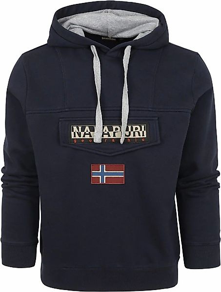 Napapijri Sweatshirt Trendiger Herren-Hoodie in Blau mit Kontrastdetails günstig online kaufen