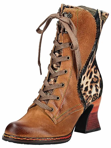 LAURA VITA Schnürstiefelette "LAURA VITA Stiefelette Leder/Textil" günstig online kaufen