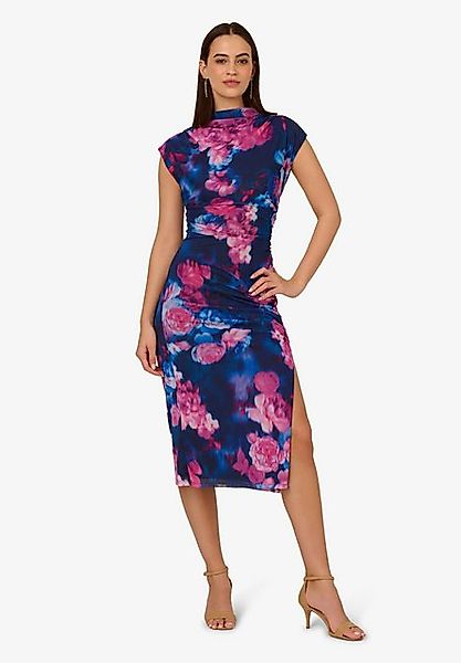 Adrianna Papell Midikleid Print Mesh Draped Dress Abendessen, tagsüber, Url günstig online kaufen