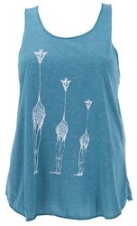 Guru-Shop T-Shirt Tanktop mit Giraffen Retrodruck, günstig online kaufen
