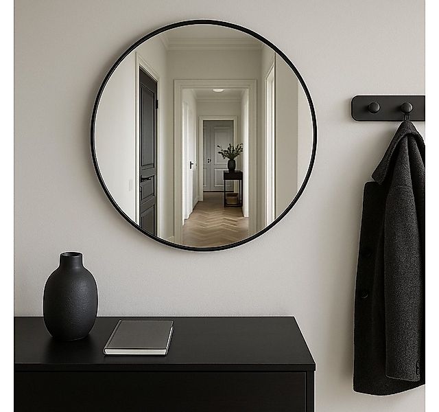 EDAXO Wandspiegel Runder Spiegel NOOR, Metallrahmen, Ø 80 cm, Hochwertiges günstig online kaufen