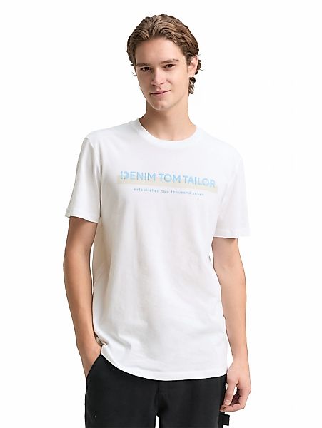 TOM TAILOR Denim T-Shirt mit Logofrontprint günstig online kaufen