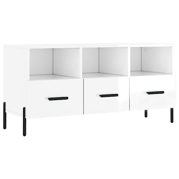 vidaXL TV-Schrank TV-Schrank Hochglanz-Weiß 102x36x50 cm günstig online kaufen