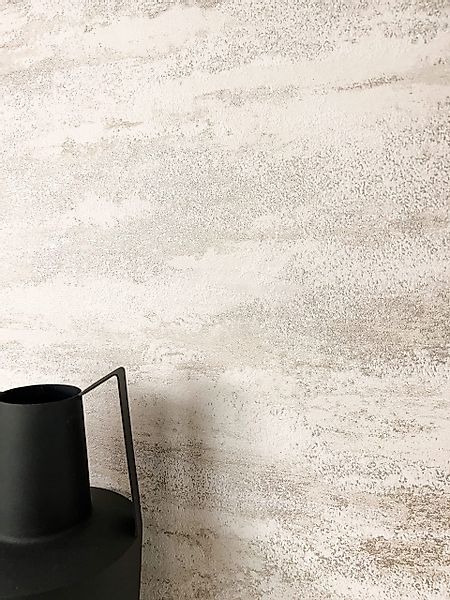 Newroom Vliestapete, Creme Tapete Modern Putzoptik günstig online kaufen