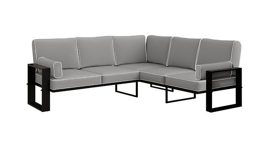 Beautysofa Gartensofa VERDINO 2R2 mit Metallrahmen, Gartenmöbel, Sitzbank, günstig online kaufen