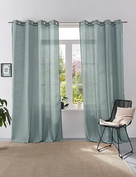Home affaire Collection Vorhang »Linsdorf«, (1 St.), Leinenstruktur, halbtr günstig online kaufen