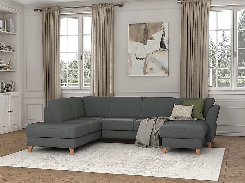 sit&more Wohnlandschaft »Visby U-Form« wahlweise mit Bettfunktion und Staur günstig online kaufen