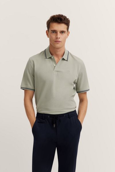 bugatti Poloshirt mit Kontraststreifen und Bruststickerei günstig online kaufen