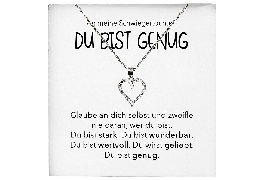 22Feels Schmuckset Du Bist Genug Schwiegertochter Geschenk Hochzeit Damen C günstig online kaufen