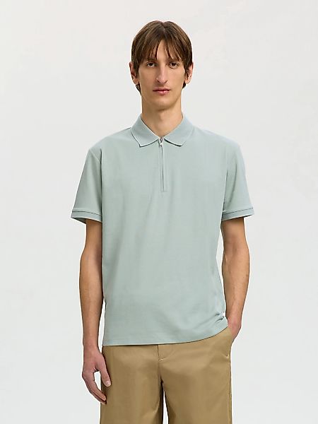 SELECTED Poloshirt "SLHFAVE ZIP SS POLO NOOS" Baumwollmischung, regular fit günstig online kaufen