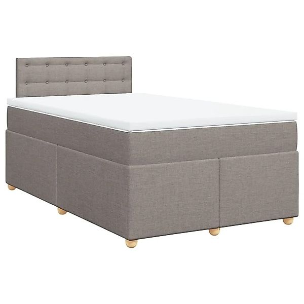 vidaXL Boxspringbett mit Matratze Taupe 120x200 cm Stoff 3286665 günstig online kaufen