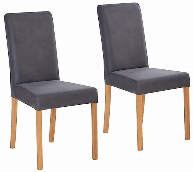 Home affaire 4-Fußstuhl »Bologna«, (Set), 6 St., Luxus-Microfaser, Gestell günstig online kaufen