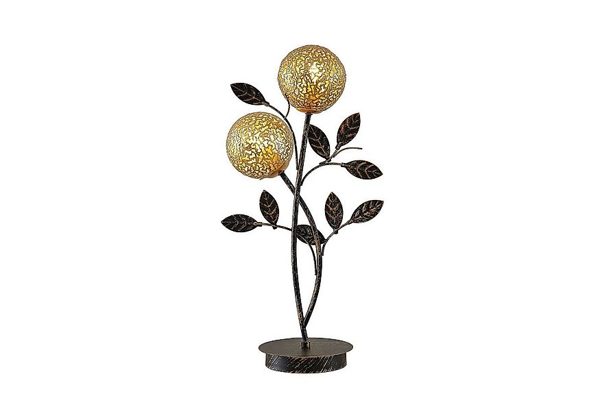 Lucande Tischleuchte Evory, Metall, Schwarz IP20, 2 x 40 W günstig online kaufen