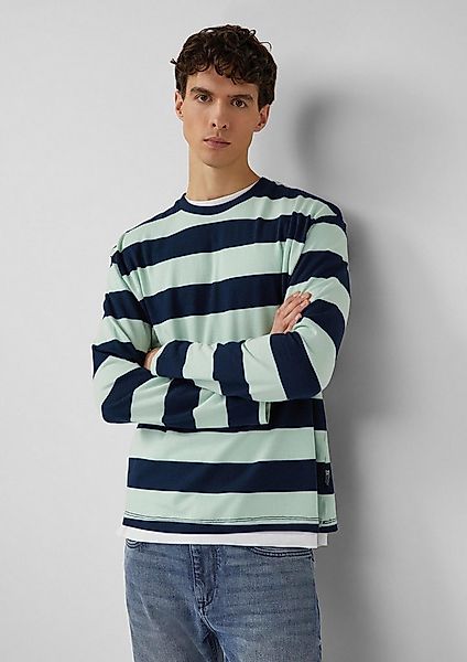 s.Oliver Langarmshirt T-Shirt Gestreiftes Langarmshirt aus Baumwolle im Mod günstig online kaufen