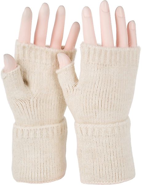 styleBREAKER Strickhandschuhe Fingerlose Strickhandschuhe Einfarbig (1-St) günstig online kaufen