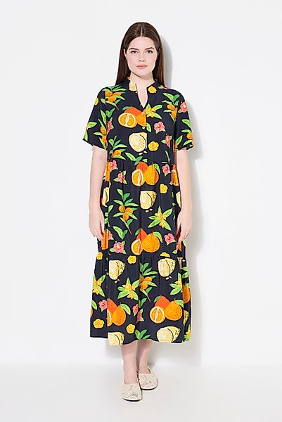 Ulla Popken Maxikleid Maxikleid Volantsaum A-Linie günstig online kaufen