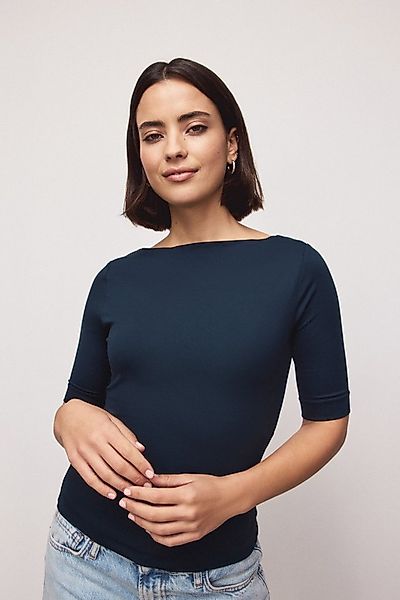 Next T-Shirt Shirt mit halblangen Ärmeln und U-Boot-Ausschnitt (1-tlg) günstig online kaufen