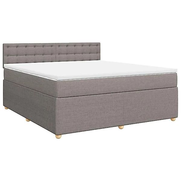 vidaXL Boxspringbett mit Matratze Taupe 180x200 cm Stoff 3289853 günstig online kaufen