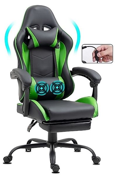 Delman Gaming-Stuhl Massagefunktion Drehstuhl, dicke Polsterung, günstig online kaufen